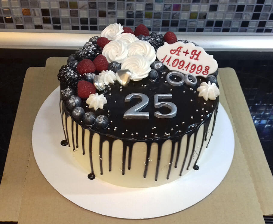 Украшение торта на 25 лет сыну